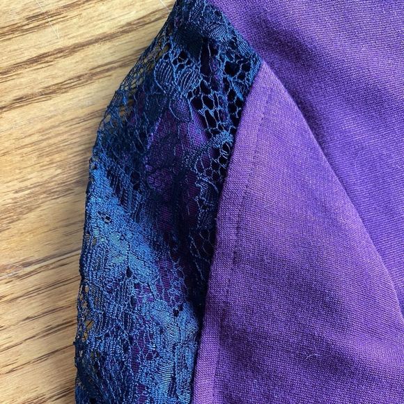 Alice + Olivia Dionne Purple Lace Dress - Size 0 - Picture 8 of 11